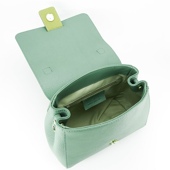 Geanta din piele naturala 1047 123 Verde menta [9]