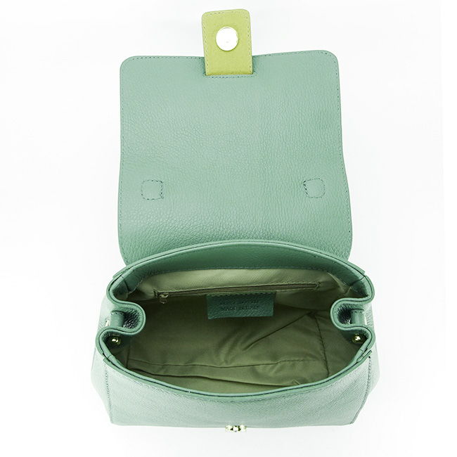 Geanta din piele naturala 1047 123 Verde menta [6]