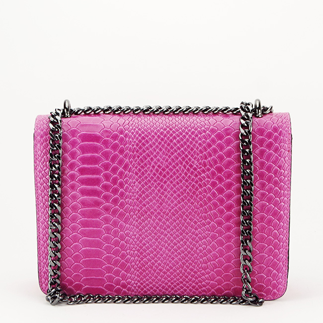 Geanta din piele naturala fucsia 1524 123