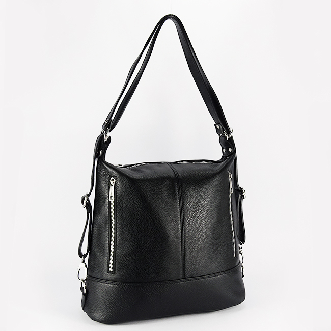 Geanta din piele naturala 2 in 1 negru 8917 132 [2]