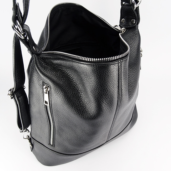 Geanta din piele naturala 2 in 1 negru 8917 132 [6]