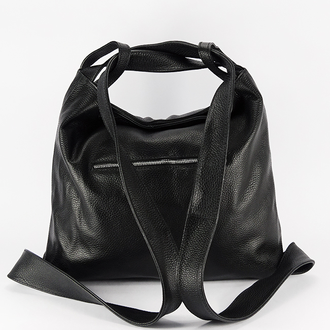Geanta din piele naturala 2 in 1 negru 8919 132 [6]