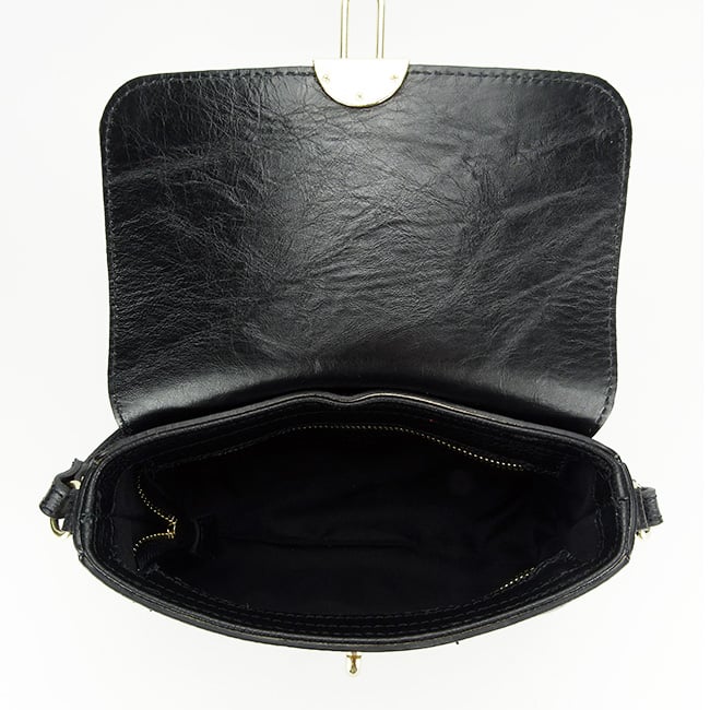 Geanta mica din piele naturala 8958 124 Negru [6]