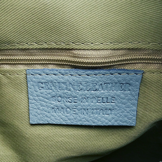 Geanta din piele naturala albastru deschis Camelia 124 [9]