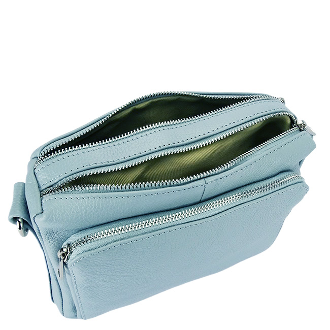 Geanta din piele naturala albastru deschis Camelia 124 [8]