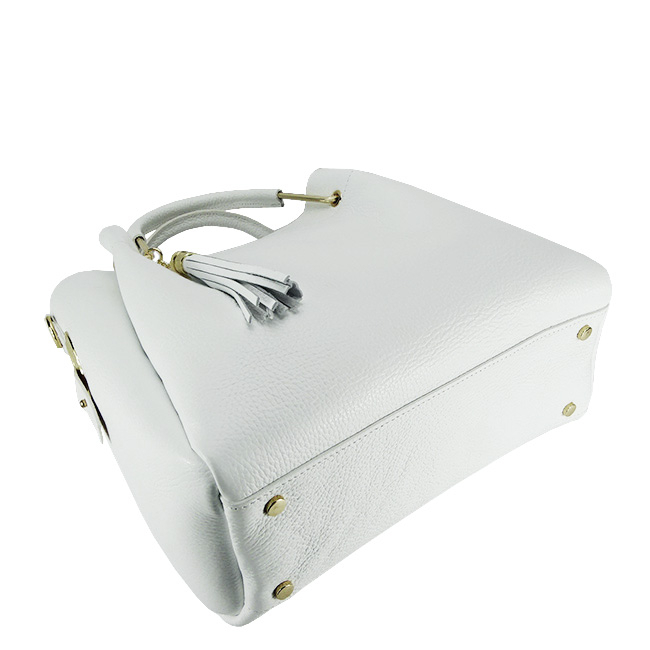 Geanta din piele naturala Ariana 123, 33x30x13 cm, Alb [4]