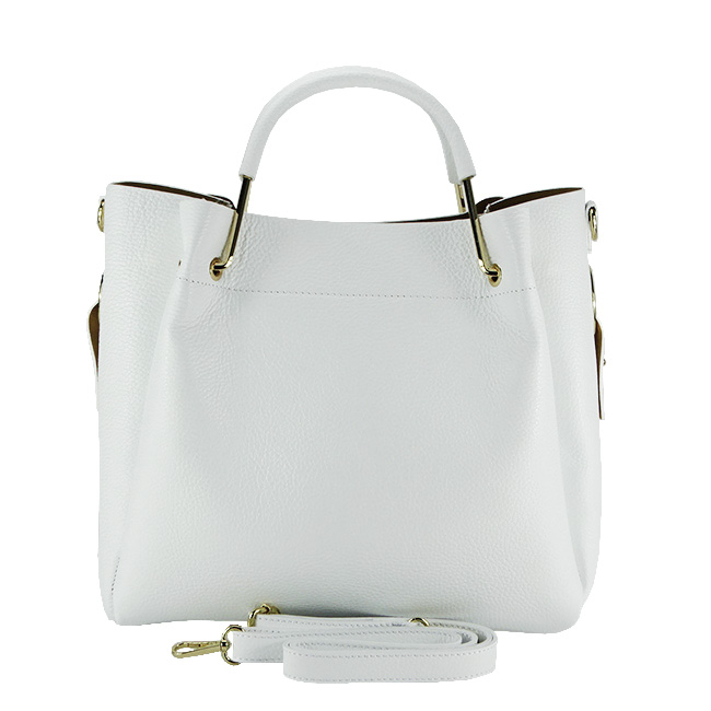 Geanta din piele naturala Ariana 123, 33x30x13 cm, Alb [3]