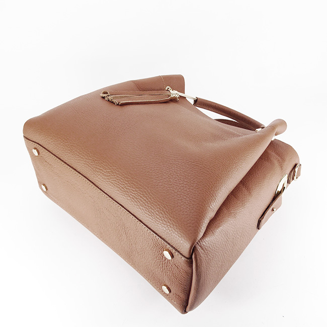 Geanta din piele naturala Ariana 123, 33x30x13 cm, Camel [6]