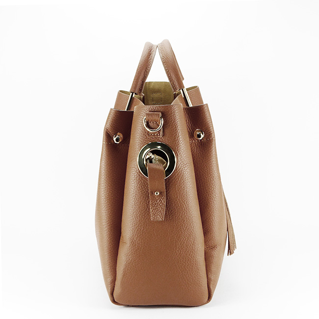 Geanta din piele naturala Ariana 123, 33x30x13 cm, Camel [3]