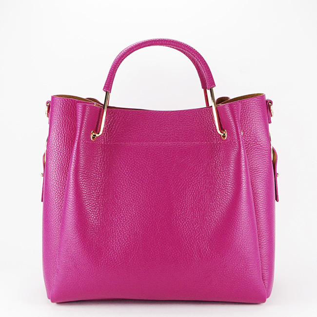 Geanta din piele naturala Ariana 122, 33x30x13 cm, Fucsia [4]