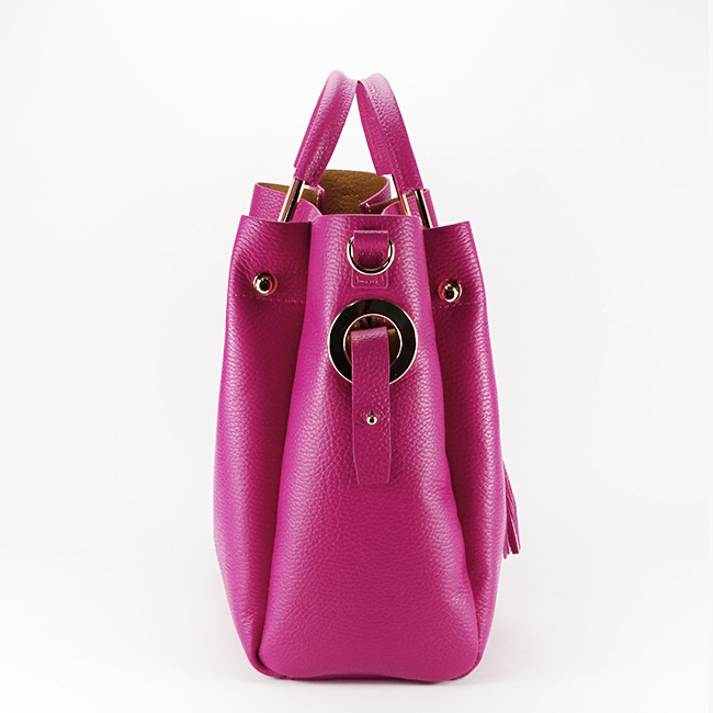 Geanta din piele naturala Ariana 122, 33x30x13 cm, Fucsia [3]
