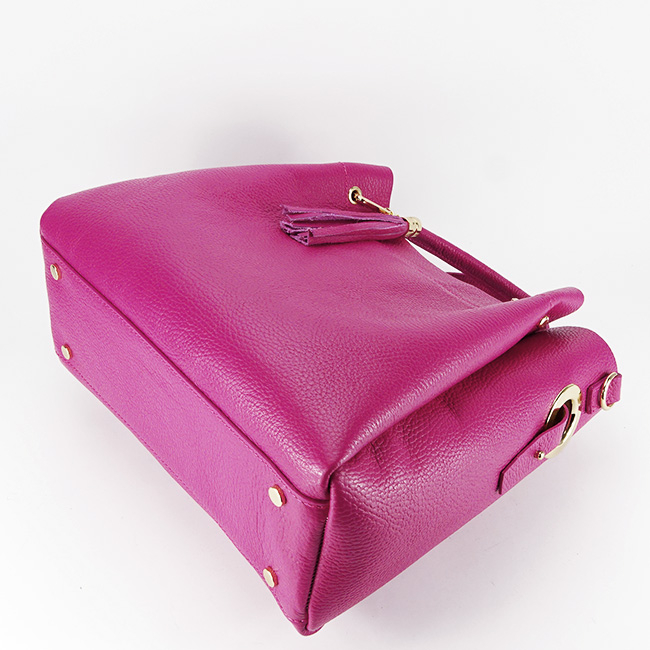 Geanta din piele naturala Ariana 122, 33x30x13 cm, Fucsia [6]