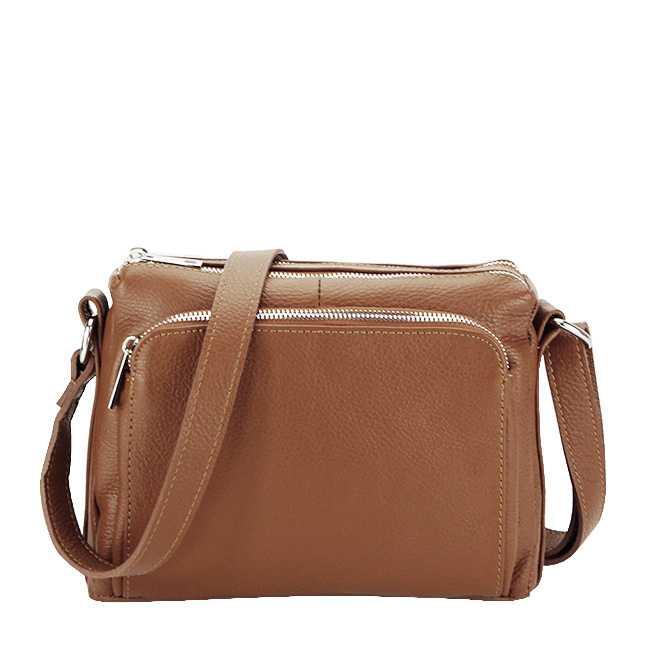 Geanta camel din piele naturala Camelia 124