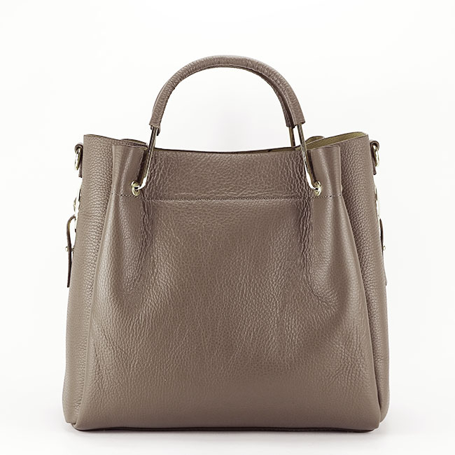 Geanta din piele naturala maro deschis Ariana 122 [5]