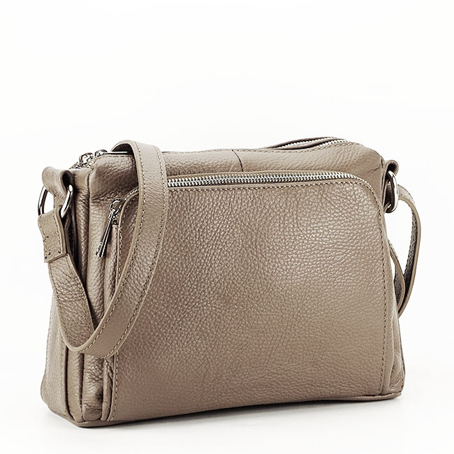 Geanta taupe din piele naturala Camelia 123 [2]