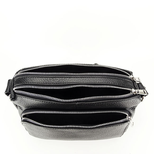 Geanta din piele naturala Camelia 124 Negru [6]