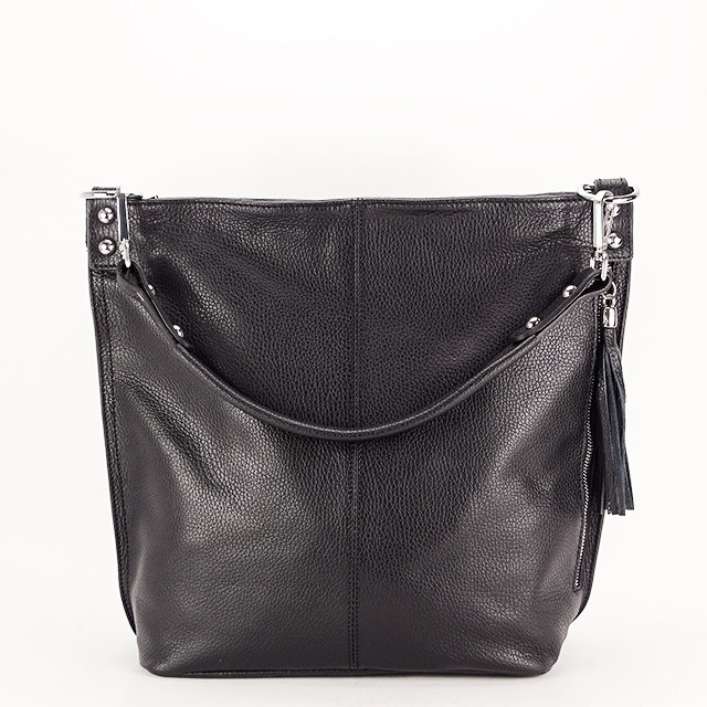 Geanta din piele naturala neagra Suzana 123 [2]