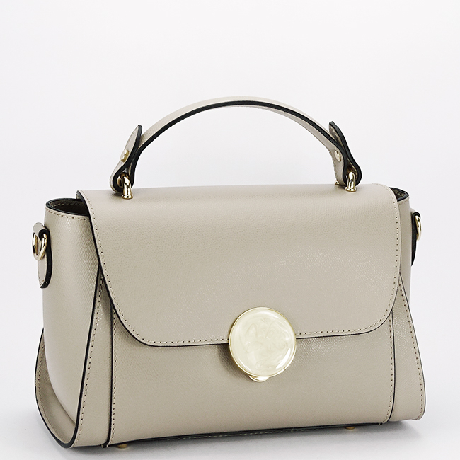 Geanta din piele naturala taupe deschis 1590 123 [2]