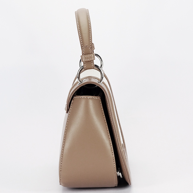 Geanta eleganta maro taupe cu insertie textila bej DHJ943-2 17 [4]