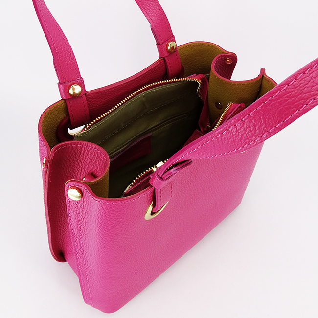 Geanta fucsia medie din piele naturala 8916 129 [7]