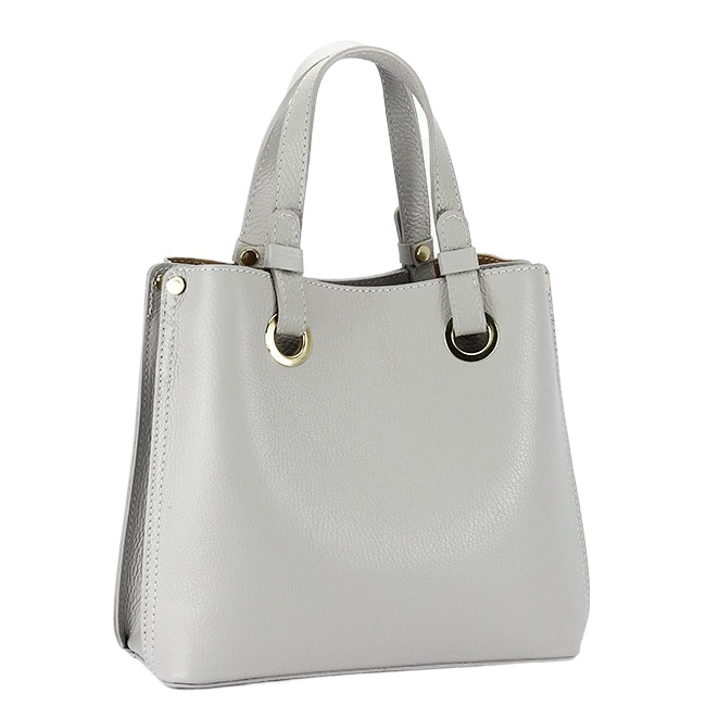 Geanta gri deschis medie din piele naturala 8916 129 [3]