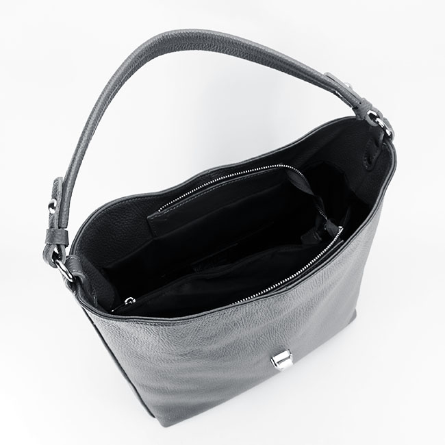 Geanta gri din piele naturala 8963 124 [7]