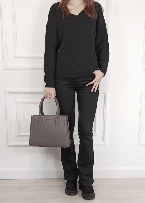 Geanta gri inchis mare David Jones CM7651 16 [2]