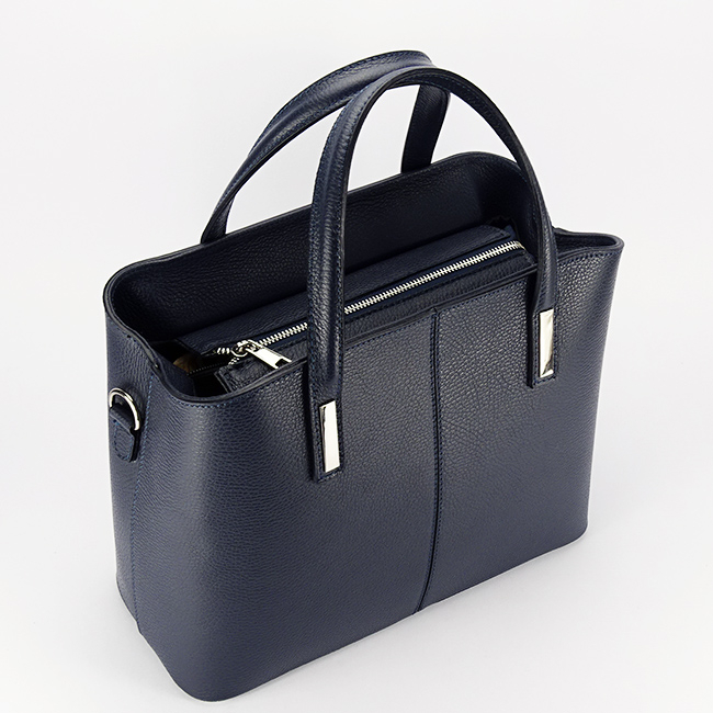 Geanta mare bleumarin din piele naturala 8922 130 [9]