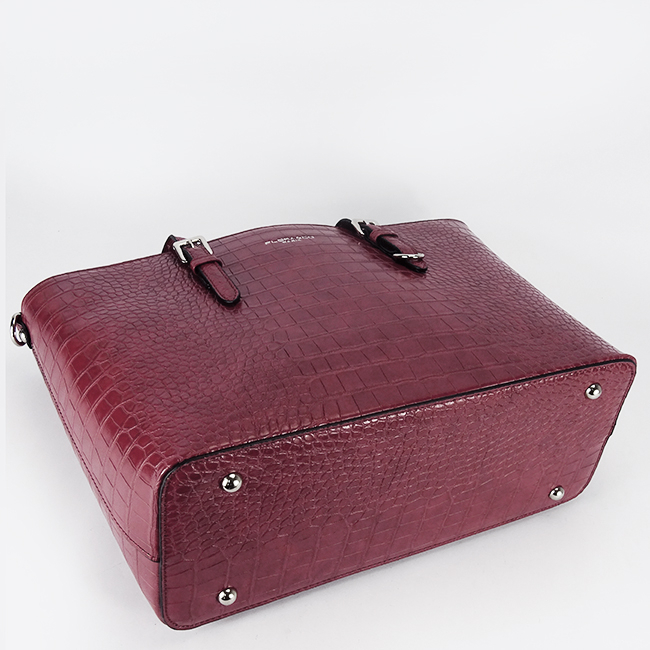 Geanta mare bordeaux cu imprimeu reptila X9527 M13 [6]