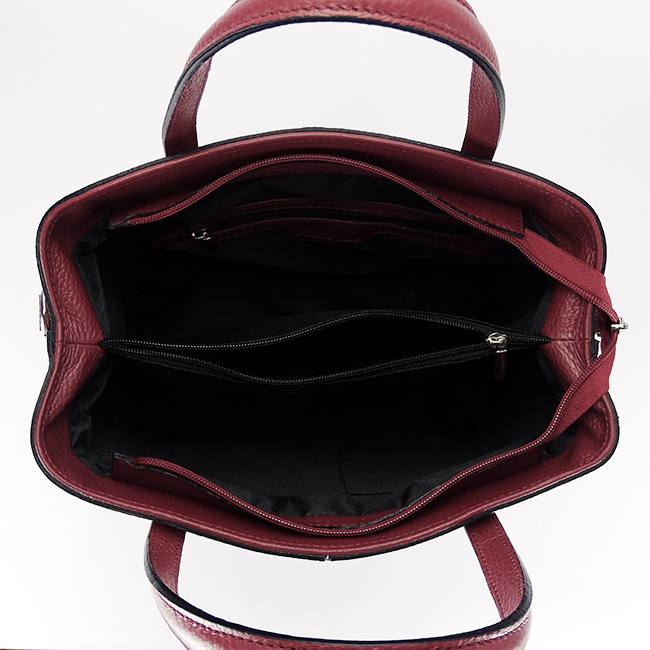 Geanta mare bordeaux din piele naturala 8922 M6 [8]