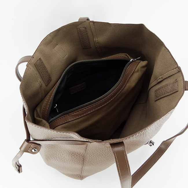 Geanta mare cu borseta detasabila 6806-2 13 Maro taupe [8]