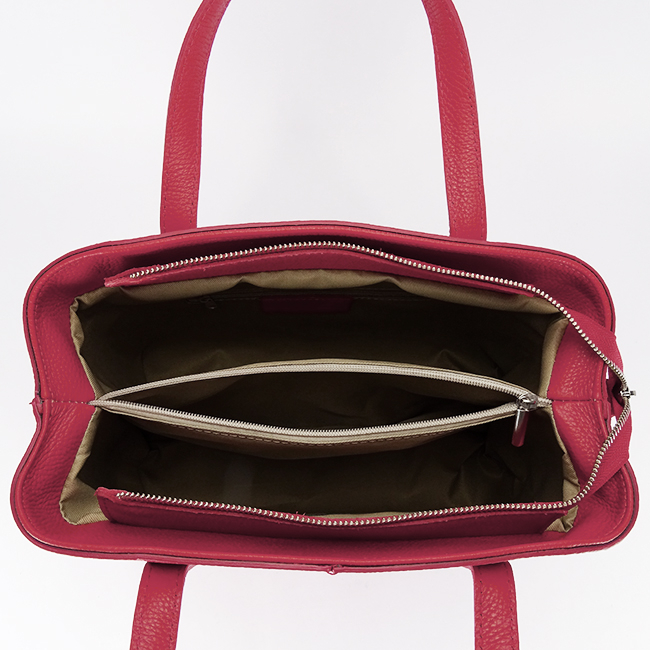 Geanta mare din piele naturala 8922 M6 Rosu [8]