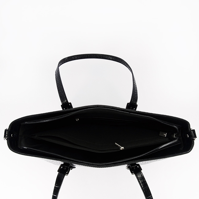 Geanta mare neagra cu imprimeu reptila X9527 M13 [7]