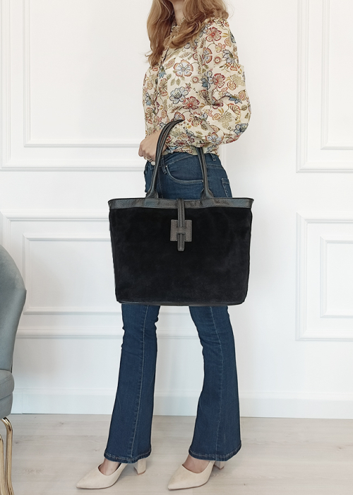 Geanta mare neagra din piele naturala 1896 M9 [2]