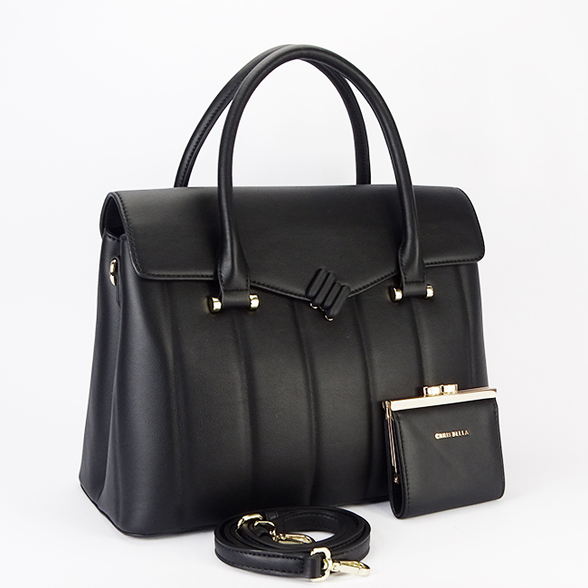 Geanta mare neagra Premium cu portofel CB2317-4 M6 [3]