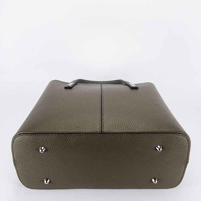 Geanta mare taupe inchis din piele naturala 8922 130 [7]