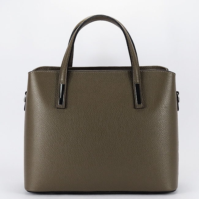 Geanta mare taupe inchis din piele naturala 8922 130 [5]