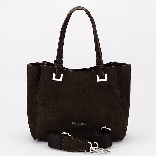 Geanta maro cafeniu din velur DIANA&CO DHJ929-2 M13 [6]