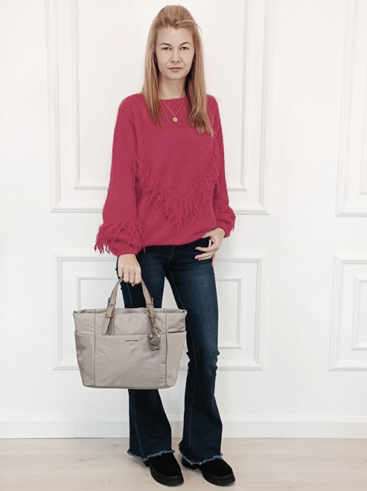 Geanta maro taupe David Jones din fas CM7838 13 [2]