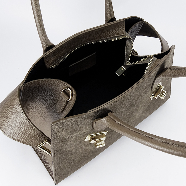 Geanta maro taupe din piele naturala 1895 130 [9]