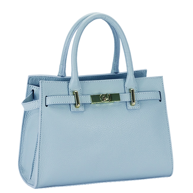 Geanta medie albastru deschis din piele naturala 1727 122 [3]