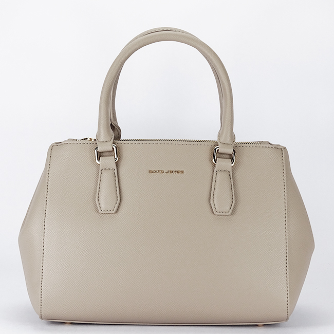 Geanta medie bej taupe David Jones CM7111 17