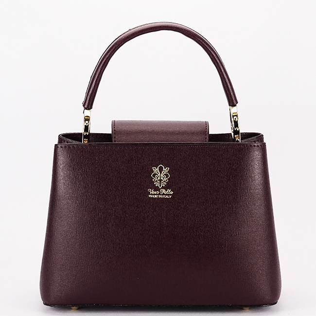 Geanta medie bordo inchis din piele naturala 8950 119