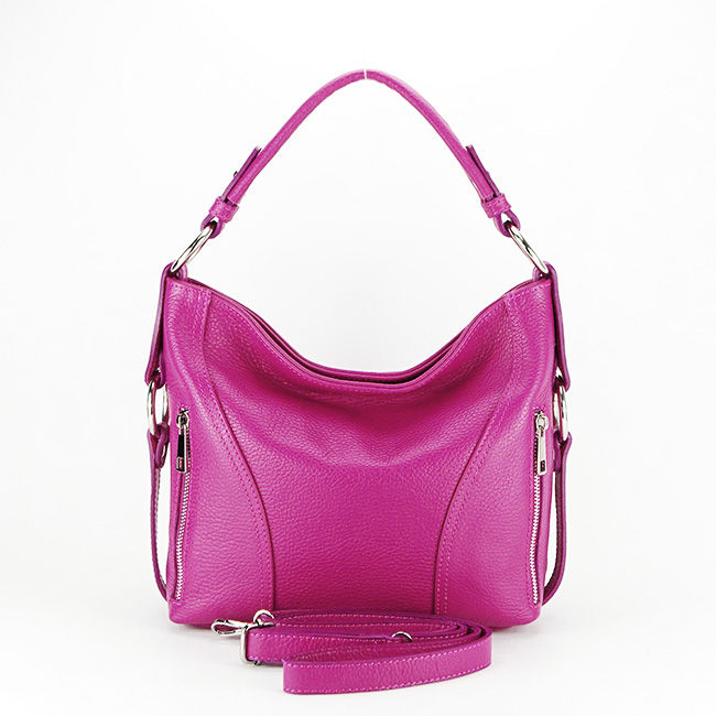 Geanta medie din piele naturala 8931 124 Fucsia [5]