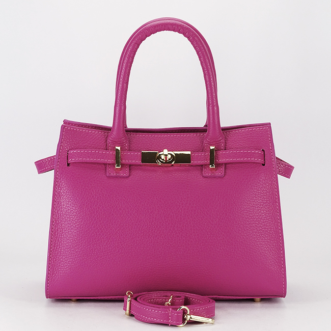 Geanta medie fucsia din piele naturala 1727 122 [6]