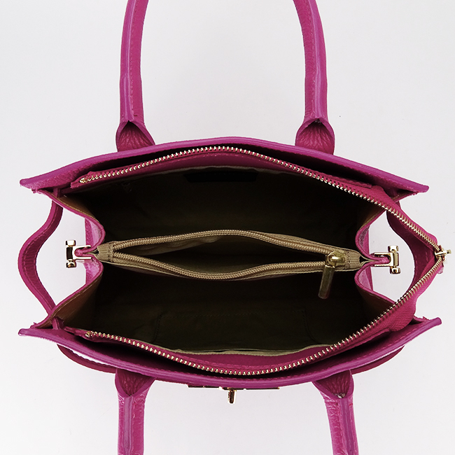 Geanta medie fucsia din piele naturala 1727 122 [8]