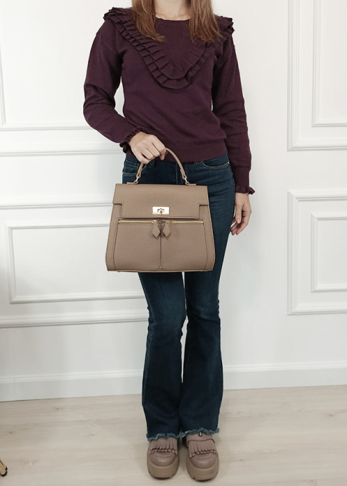 Geanta medie maro taupe Diana&CO DHJ823-2 17 [2]