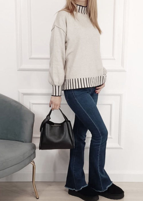 Geanta medie neagra din piele naturala 8905 128 [2]