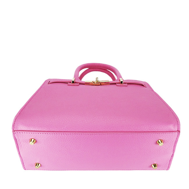 Geanta medie roz bonbon din piele naturala B-1727 122 [8]