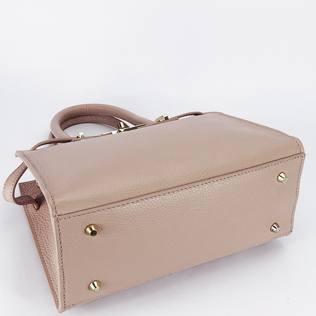 Geanta medie roz deschis din piele naturala 1727 122 [7]